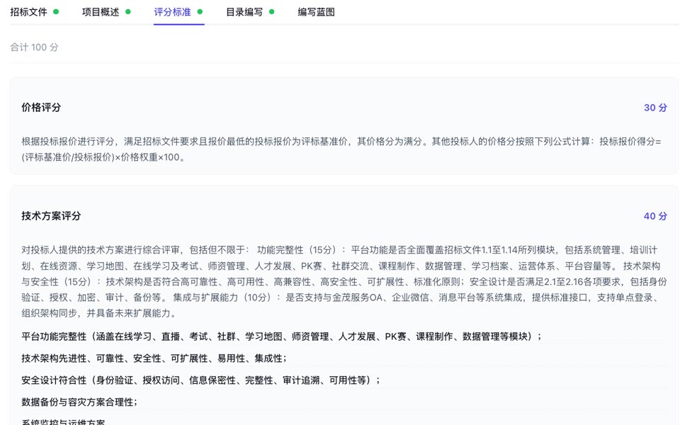 智标通能力截图：scoring